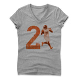 Womens Women's V-Neck Athletic Gray